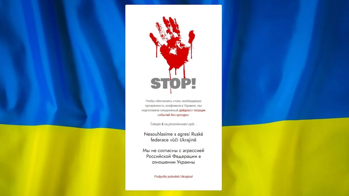Tisíce českých webů Rusům ukážou, co se doopravdy děje na Ukrajině